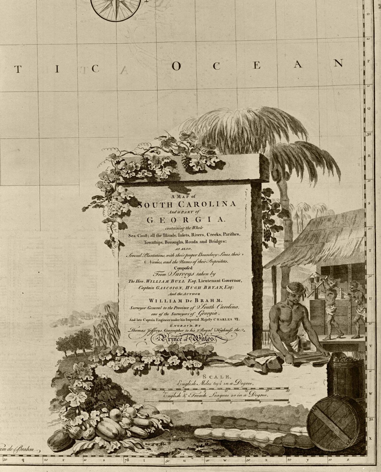Detail of 1757 map cartouche